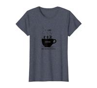 Mi Piace Il caffè e Forse 3 Persone Grafica Divertente Maglietta, Donna, Pervinca, XXL