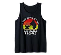 Mi Piace Il caffè Il Mio Cane e Forse 3 Persone Carino Cani Amante Canotta