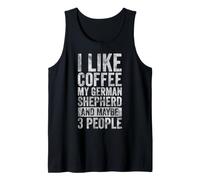 Mi Piace Il caffè Il Mio Pastore Tedesco e Forse 3 Persone Canotta