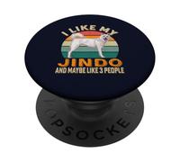 Mi piace il cane coreano Jindo & Forse 3 Persone per bambini Donne Uomini PopSockets PopGrip Adesivo