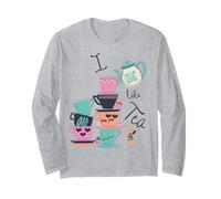 Mi Piace Il Compleanno del bevitore di teiera con Stampa Maglia a Manica