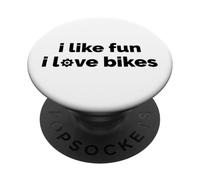 Mi piace il divertimento, amo le bici PopSockets PopGrip Adesivo
