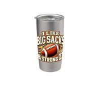 Mi piace il guardalinee difensivo di Big Sacks Strong D Football Bicchiere termico in acciaio inox doppia parete