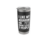 Mi piace il mio acquario e forse 3 persone Bicchiere termico in acciaio inox doppia parete