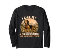 Mi Piace Il Mio Alpine Dachsbracke e Forse Come 3 Persone Umorismo Maglia a Manica