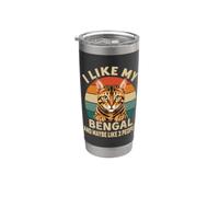 Mi piace il mio Bengala e forse 3 Persone Umorismo proprietario di gatti Bicchiere termico in acciaio inox doppia parete