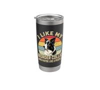 Mi piace il mio Border Collie e forse come 3 persone amanti dei cani Bicchiere termico in acciaio inox doppia parete