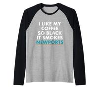 Mi Piace Il Mio caffè così Nero... Maglia con Maniche Raglan
