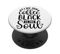 Mi piace il mio caffè nero come la mia anima PopSockets PopGrip Adesivo