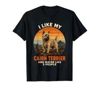 Mi Piace Il Mio Cairn Terrier e Forse Come 3 Persone Umorismo Maglietta