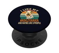 Mi piace il mio cane Ardelterrier e forse come 3 persone retrò PopSockets PopGrip Adesivo