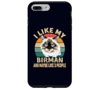 Mi piace il mio gatto birmano Retro Vintage Funny Cats Lovers Custodia per iPhone 7 Plus/8 Plus