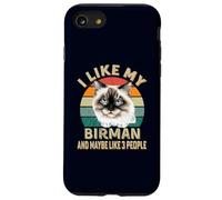 Mi piace il mio gatto birmano Retro Vintage Funny Cats Lovers Custodia per iPhone SE (2020) / 7/8