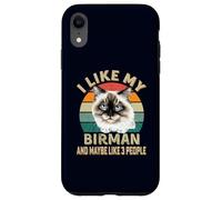 Mi piace il mio gatto birmano Retro Vintage Funny Cats Lovers Custodia per iPhone XR