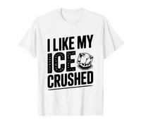Mi Piace Il Mio Ghiaccio schiacciato Divertente Amante delle Bevande Umorismo Maglietta