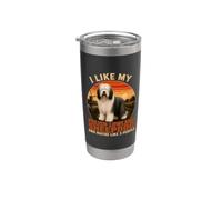 Mi piace il mio simpatico cane pastore delle pianure polacche, proprietario e amante Bicchiere termico in acciaio inox doppia parete