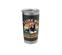 Mi piace il mio simpatico cane pastore delle pianure polacche, proprietario e amante Bicchiere termico in acciaio inox doppia parete