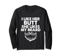Mi Piace Il Suo Culo Le Piace la mia Barba Coppia Scherzo sulla Barba Giorno Maglia a Manica
