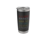Mi piace il tè ramen boba il mio gatto forse 3 persone detti divertenti Bicchiere termico in acciaio inox doppia parete