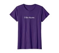 Mi Piace Il Timo - Funny Typography Maglietta, Donna, Viola, L