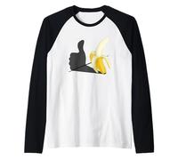 Mi Piace la Banana ottimista Pop-Art Maglia con Maniche Raglan