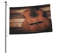 Mi piace la bandiera della chitarra 2x3 FT a doppia faccia all'esterno, grande decorazione esterna del cantiere della bandiera della casa dello stendardo