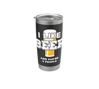 Mi piace la birra e forse 3 Persone Amante della birra Bicchiere termico in acciaio inox doppia parete