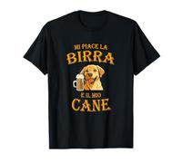 Mi piace la birra e il mio cane birra e cani detto divertent Maglietta