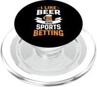 Mi piace la birra e le scommesse sportive Parlay Gioco d'azzardo Bere PopSockets PopGrip per MagSafe