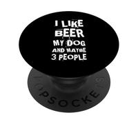 Mi piace la birra Il mio cane e forse 3 Persone Amanti dei cani divertenti PopSockets PopGrip Adesivo