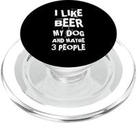 Mi piace la birra Il mio cane e forse 3 Persone Amanti dei cani divertenti PopSockets PopGrip per MagSafe