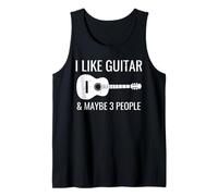 Mi piace la chitarra e forse 3 Persone Musica divertente Chitarra introversa Canotta