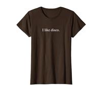 Mi Piace la Discoteca - Funny Typography Maglietta, Donna, Marrone, 3XL
