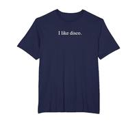 Mi Piace la Discoteca - Funny Typography Maglietta, Uomo Taglie Grandi, Navy, 6X Tall