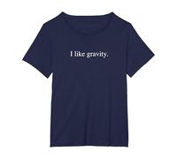 Mi Piace la gravità Maglietta, Donna Plus-Size, Navy, 6X