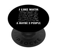 Mi piace la matematica e forse 3 persone Matematica divertente PopSockets PopGrip Adesivo