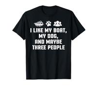 Mi Piace la mia Barca e Il Mio Amante dei Cani Barca a Vela Marinaio Maglietta