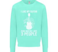 Mi Piace La Mia Chitarra E 3 Persone Rock N Roll Felpa Per Bambini