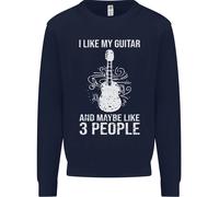 Mi Piace La Mia Chitarra E 3 Persone Rock N Roll Felpa Per Bambini