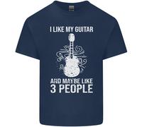 Mi Piace La Mia Chitarra E 3 Persone Rock N Roll Uomo Cotone T-Shirt Tee Top