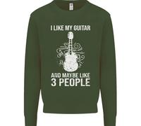 Mi Piace La Mia Chitarra E 3 Persone Rock N Roll Uomo Felpa Maglione