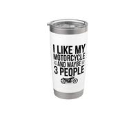 Mi piace la mia moto e forse 3 persone Bicchiere termico in acciaio inox doppia parete