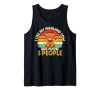 Mi Piace la mia Mucca delle Highland e Forse 3 Persone Divertente introverso Canotta