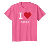 Mi Piace la Pasta, Amo la Pasta Maglietta, Bambini, Rosa mélange, 6 Anni