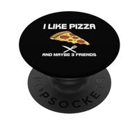 Mi piace la pizza e forse 3 Amici per gli amanti del fast food PopSockets PopGrip Adesivo