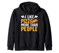 Mi Piace la Pizza più delle Persone Felpa con Cappuccio