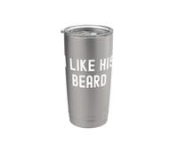 Mi piace la sua barba, mi piace il suo culo coppia di complimenti Bicchiere termico in acciaio inox doppia parete