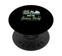 Mi piace l'aria pulita e le battute Ingegnere ecologico sporco PopSockets PopGrip Adesivo