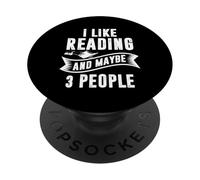 Mi piace leggere e forse 3 persone PopSockets PopGrip Adesivo
