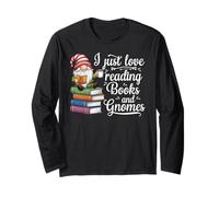Mi piace leggere libri e gnomi Maglia a Manica